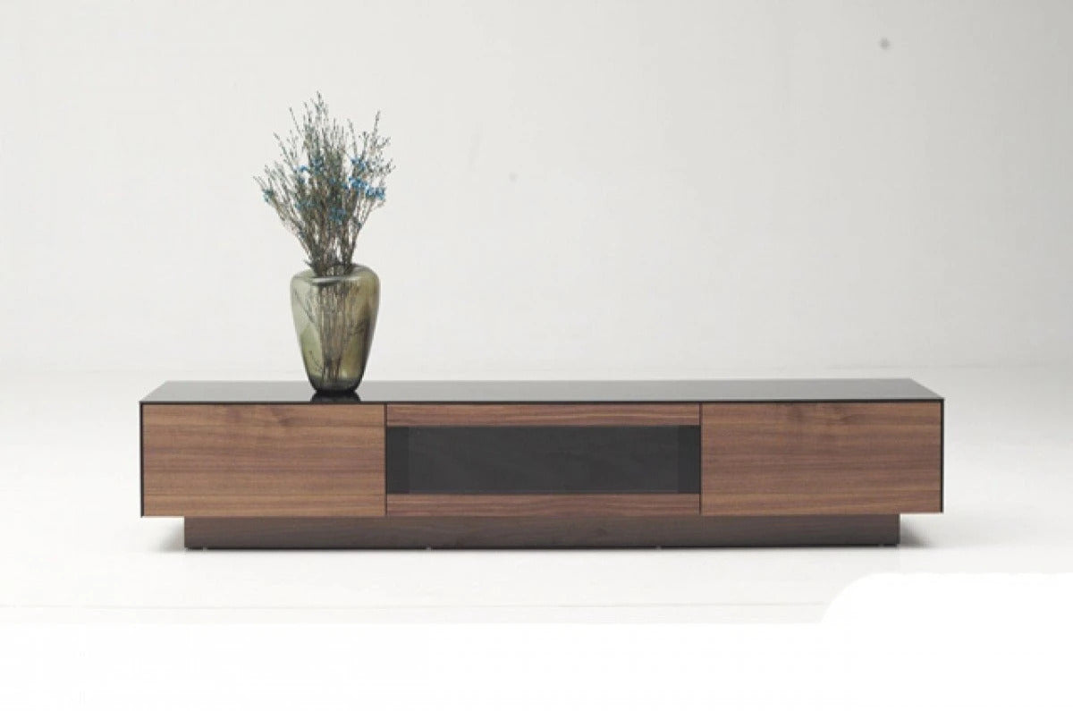 TV Stand Modrest DIVI Modern Walnut TV Stand
