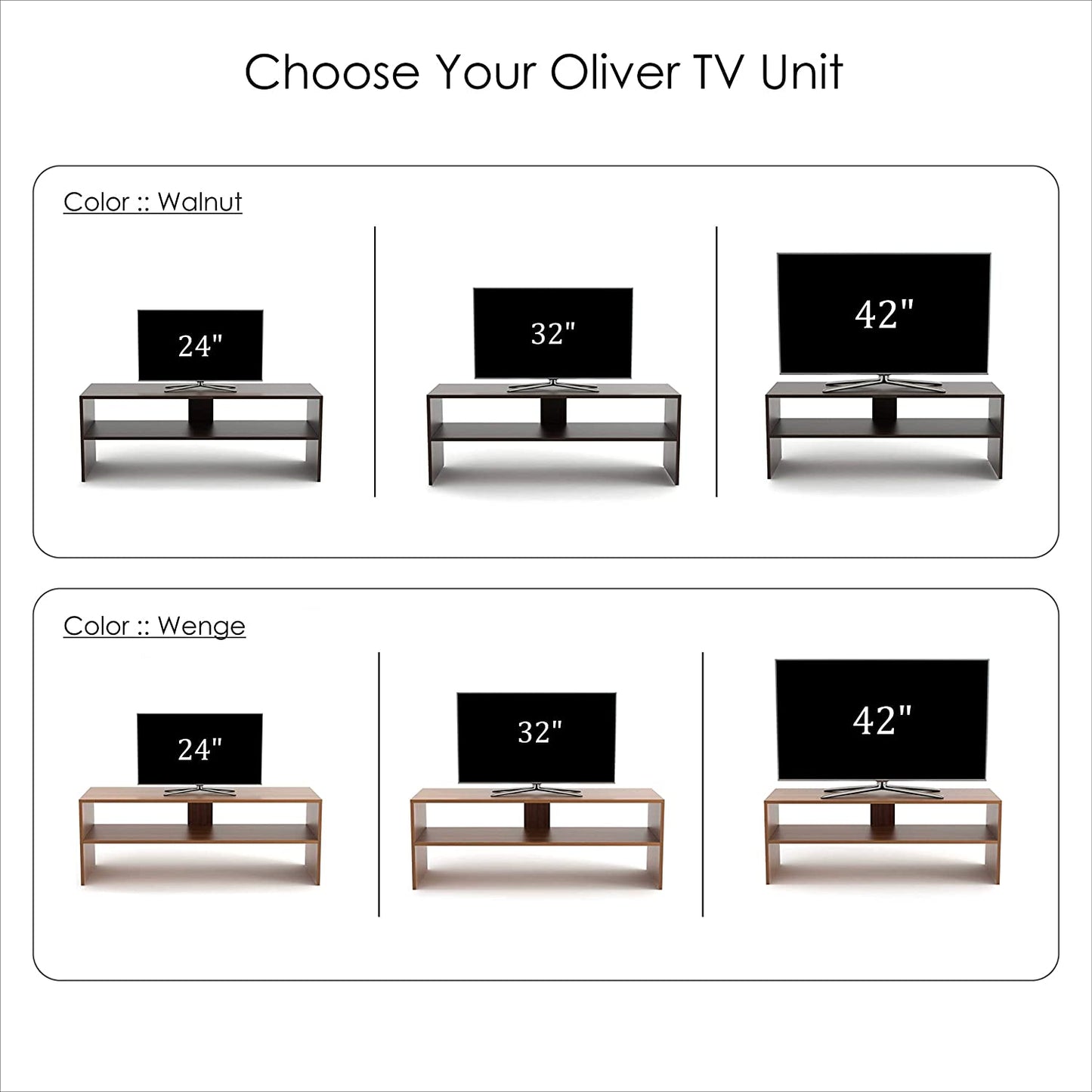 TV Stand: Oli TV Unit Stand Entertainment Center (Wenge)