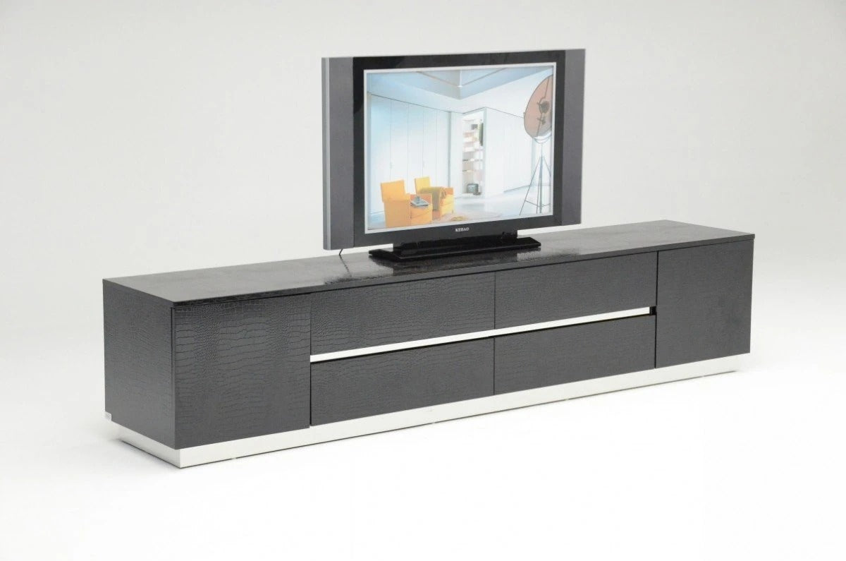 TV Stand: PINE Modern White TV Entertainment Center