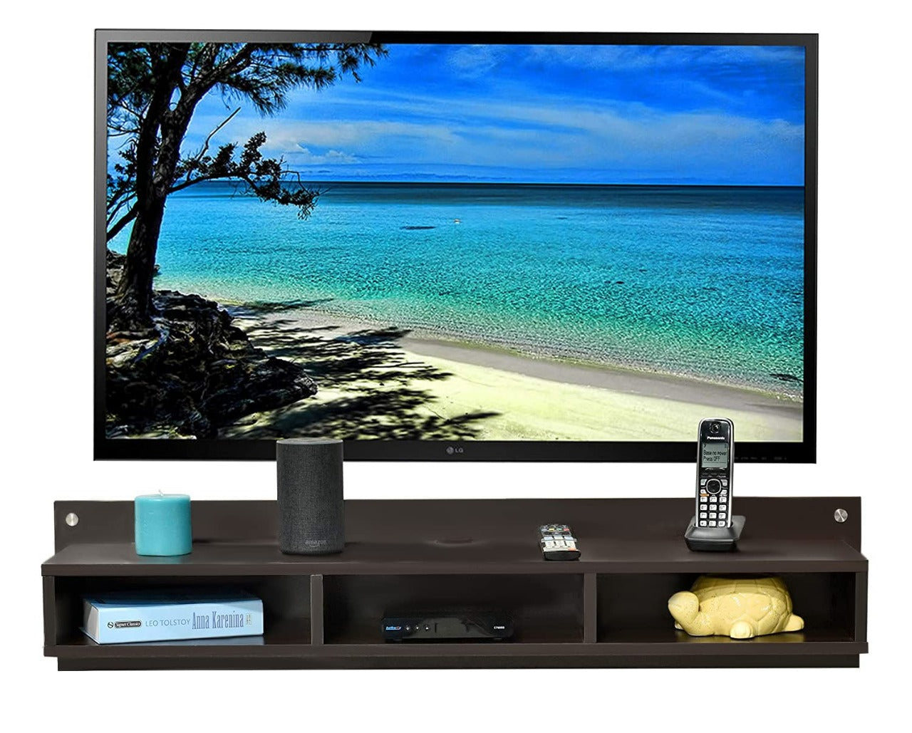 Wall Mount TV Unit: TV Stand Unit Wall Shelf for Living Room