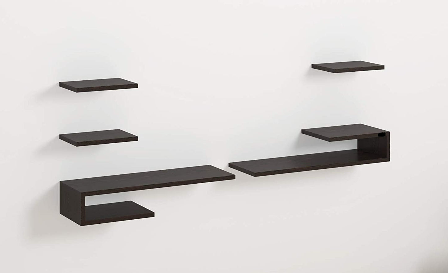 Wall Mount TV Unit: TV Wall Mount With 3 Wall Shelves Display Rack