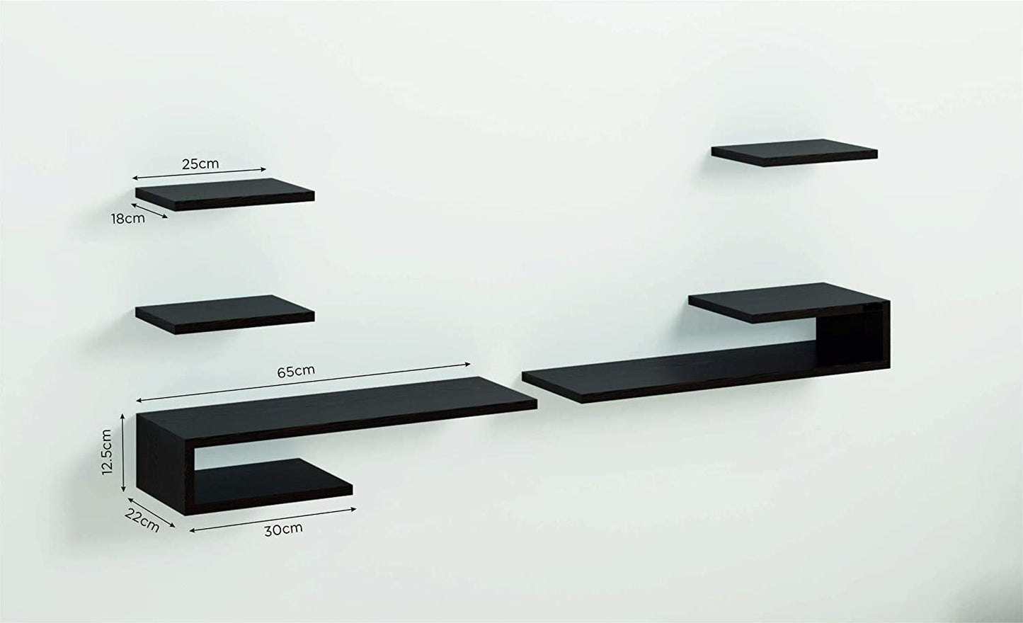 Wall Mount TV Unit: TV Wall Mount With 3 Wall Shelves Display Rack