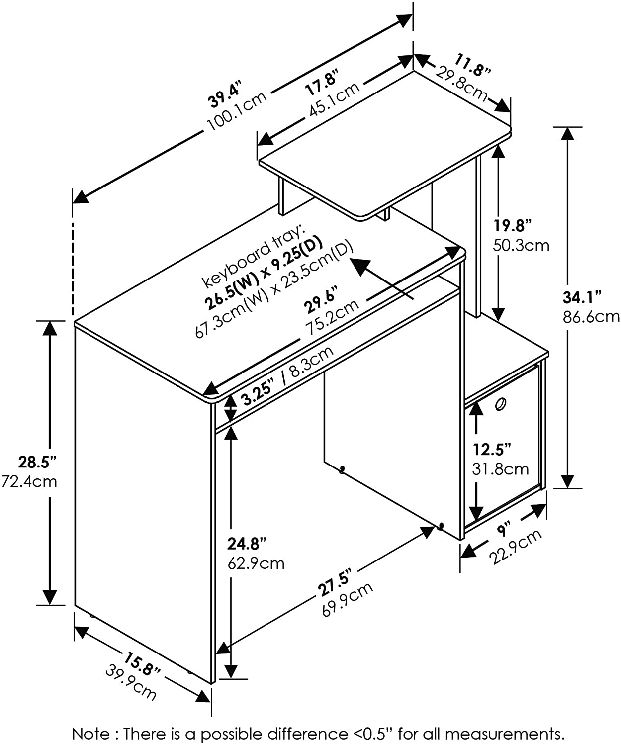 Study Table : Multipurpose Home Office Computer Table Study Table