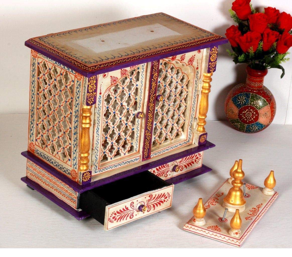 Temple: Rajasthani Ethnic Handcrafted Wooden Temple/Mandir/Pooja Ghar/Mandapam