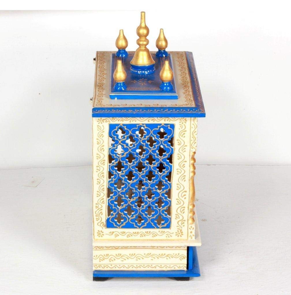 Temple: Rajasthani Ethnic Handcrafted Wooden Temple/Mandir/Pooja Ghar (18 x 9 x 21 Inch)