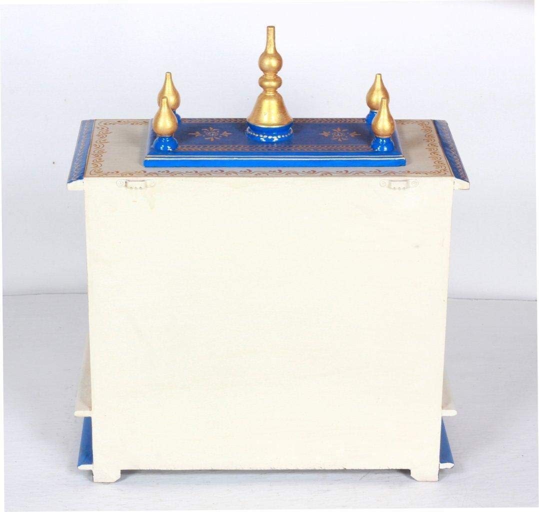 Temple: Rajasthani Ethnic Handcrafted Wooden Temple/Mandir/Pooja Ghar (18 x 9 x 21 Inch)