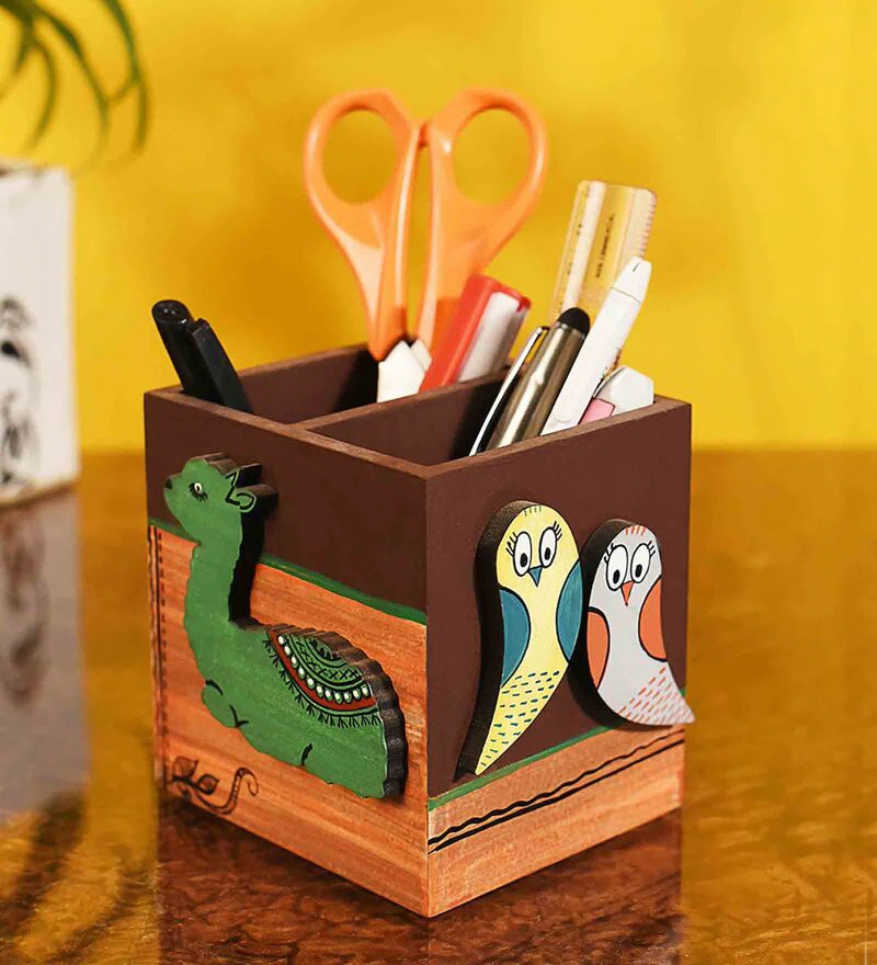 Pen Stand - Tribal Alpaca Engineered Wood Pen Stand