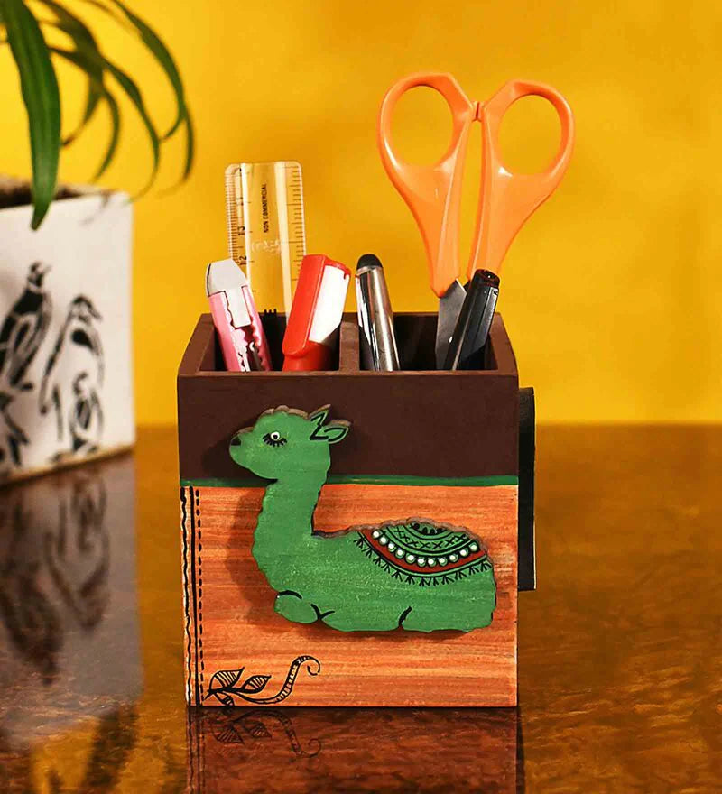 Pen Stand - Tribal Alpaca Engineered Wood Pen Stand