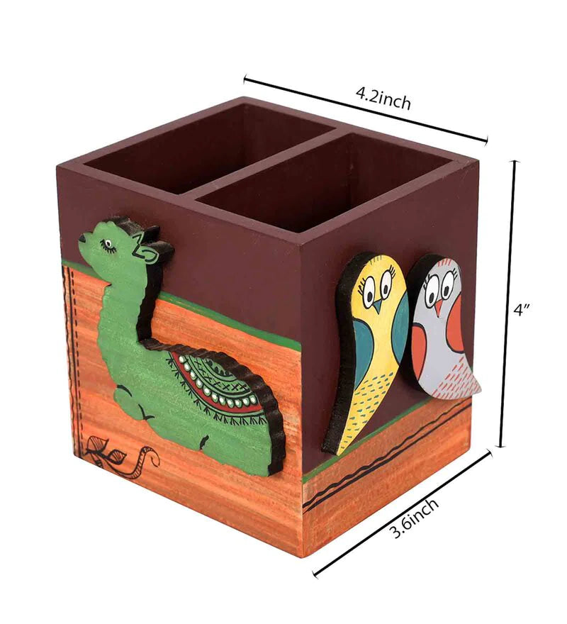 Pen Stand - Tribal Alpaca Engineered Wood Pen Stand