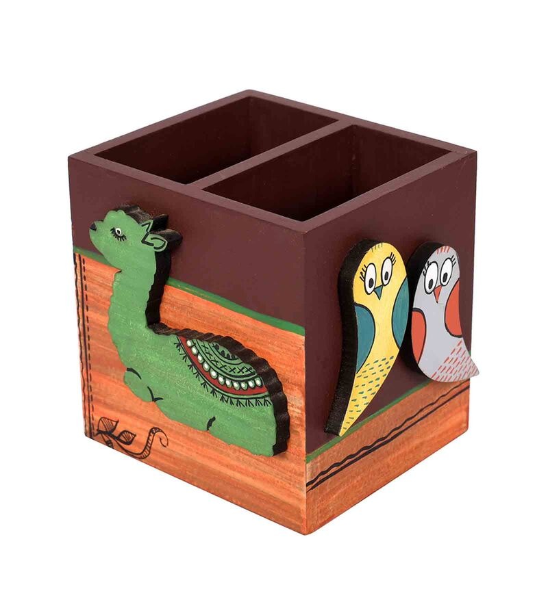 Pen Stand - Tribal Alpaca Engineered Wood Pen Stand