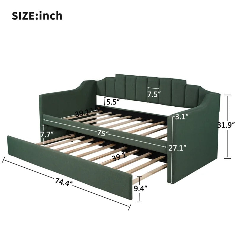 Trundle Bed: Twin Daybed with Trundle