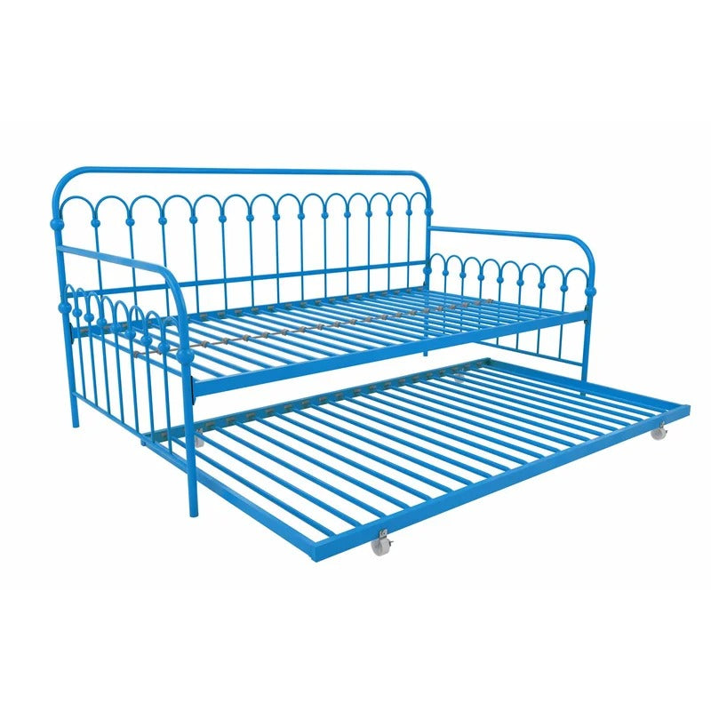 Trundle Bed: Twin Metal Daybed with Trundle Bed