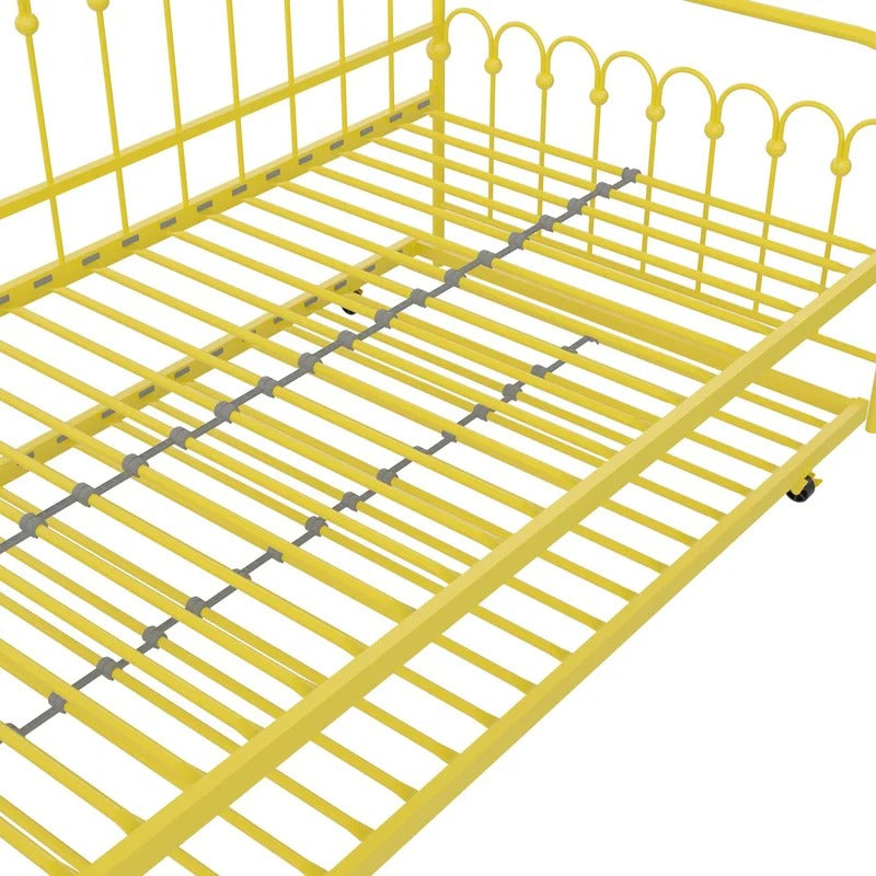 Trundle Bed: Twin Metal Daybed with Trundle Bed