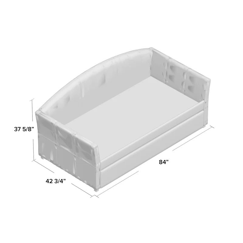 Trundle Bed: Twin Solid Wood Daybed with Trundle