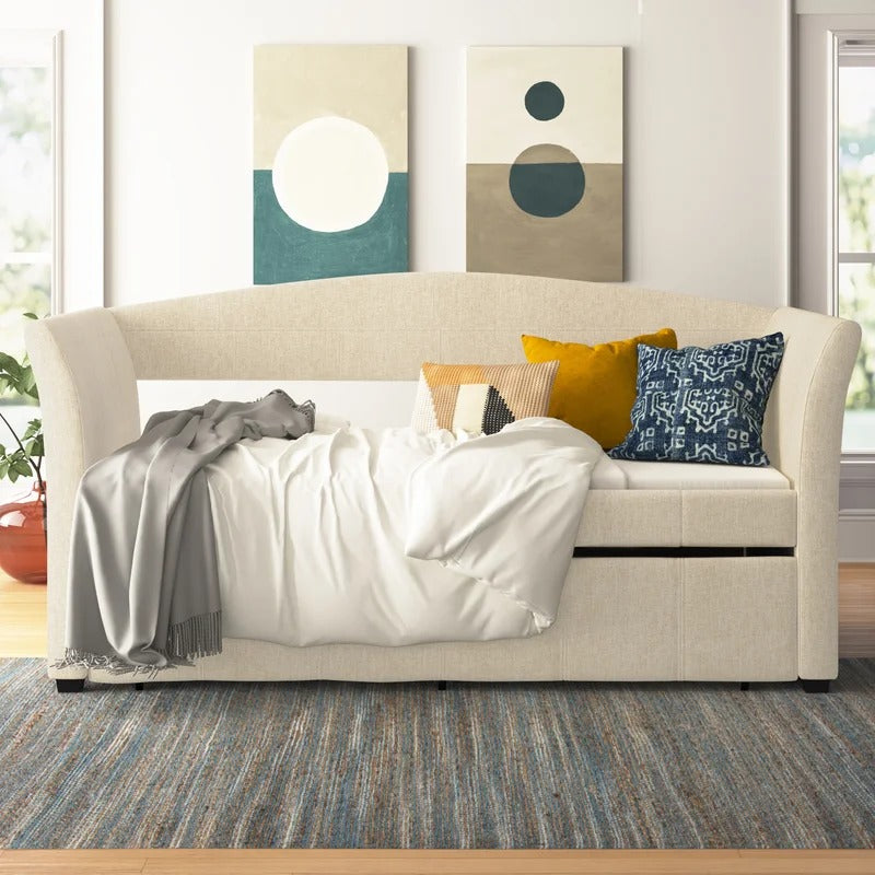 Trundle Bed: Twin Wood Daybed with Trundle