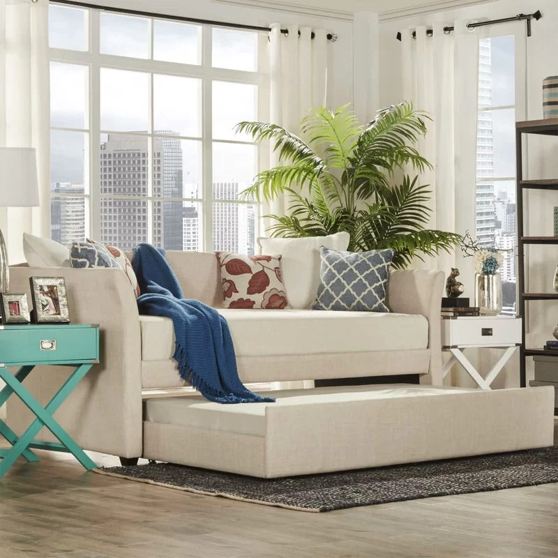 Trundle Bed: Twin Wood Daybed with Trundle