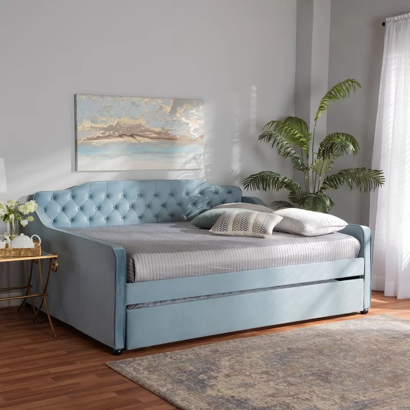 Trundle Bed: Wood Daybed with Trundle Bed