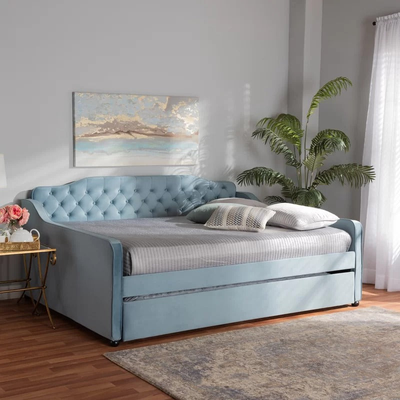 Trundle Bed: Wood Daybed with Trundle Bed
