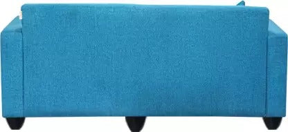 5 Seater Sofa Set:- (3+1+1) Turquoise Blue Fabric Sofa Set
