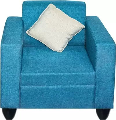 5 Seater Sofa Set:- (3+1+1) Turquoise Blue Fabric Sofa Set