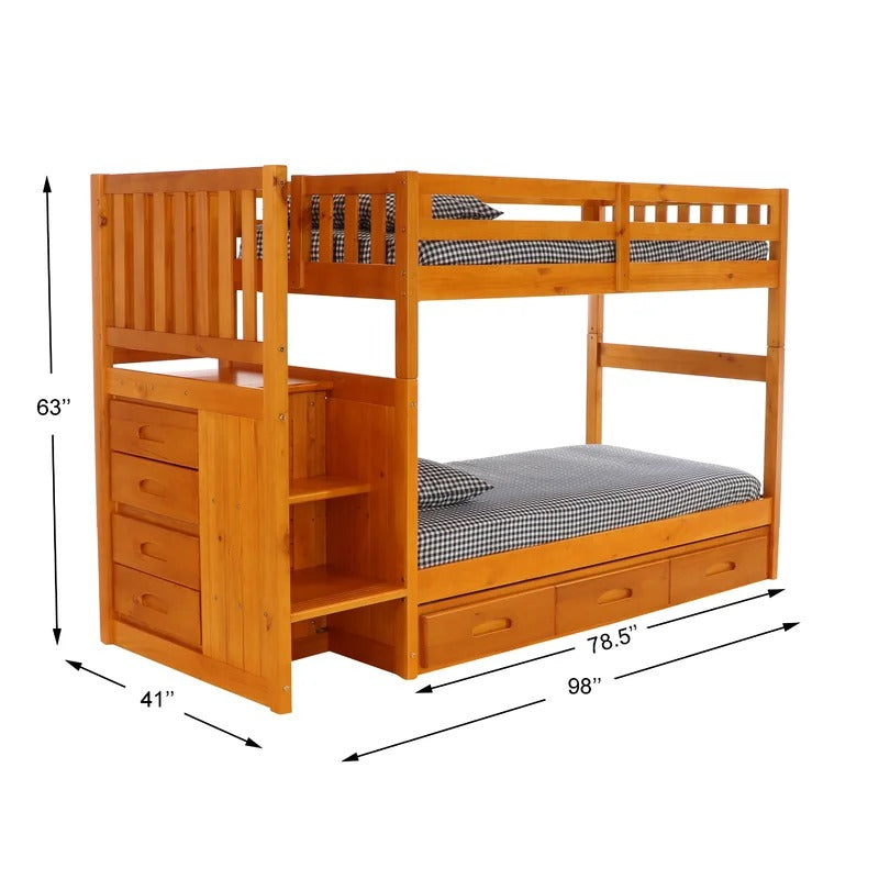 Bunk Bed: Twin Over Twin Standard Bunk Bed (Wooden)