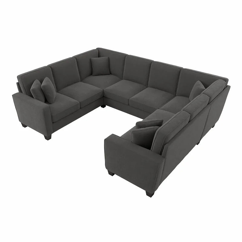 U Shape Sofa Set: 113" Wide Symmetrical Corner Sectional 8 Seater Sofa