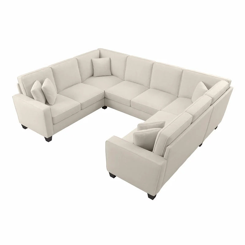 U Shape Sofa Set: 113" Wide Symmetrical Corner Sectional 8 Seater Sofa