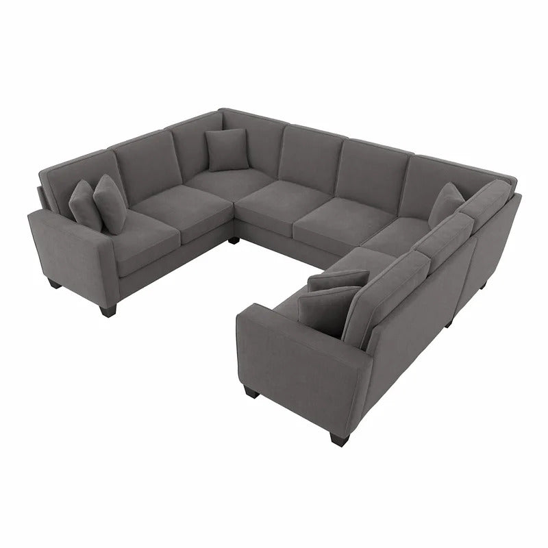 U Shape Sofa Set: 113" Wide Symmetrical Corner Sectional 8 Seater Sofa