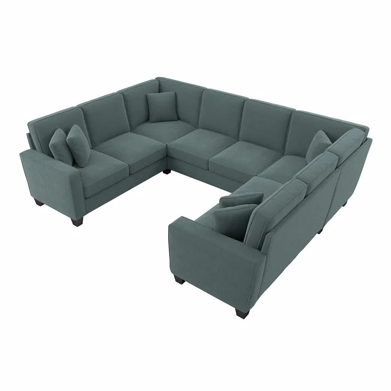 U Shape Sofa Set: 113" Wide Symmetrical Corner Sectional 8 Seater Sofa