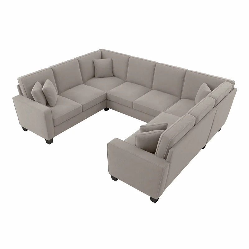 U Shape Sofa Set: 113" Wide Symmetrical Corner Sectional 8 Seater Sofa