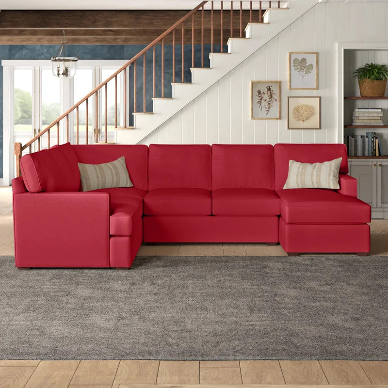 U Shape Sofa Set: 120" Wide Large Sectional 6 Seater Sofa
