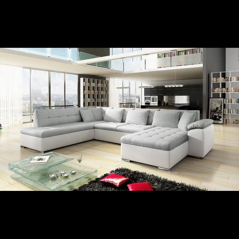 U Shape Sofa Set: 135" Wide Sectional 7 Seater Sofa