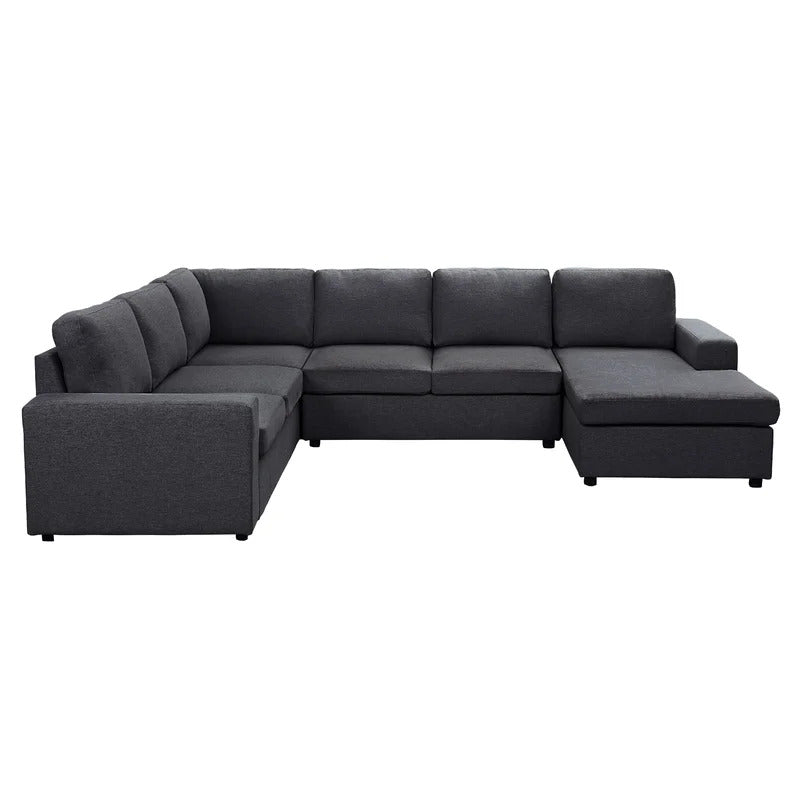 U Shape Sofa Set: 61" Wide Reversible Sofa & Chaise