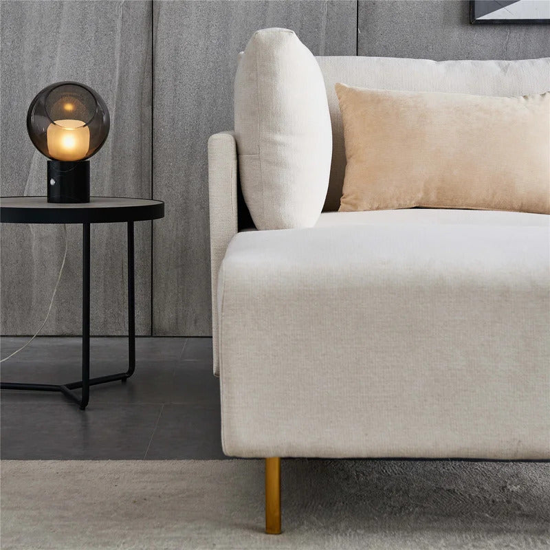 U Shape Sofa Set: 6 Seater Fabric Sectional Sofa Upholstered Couch
