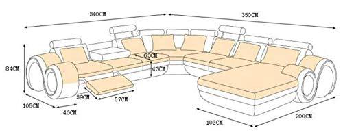 U Shape Sofa Set 9 Seater Sofa Set Luxury Leatherette Corner Sofa Set