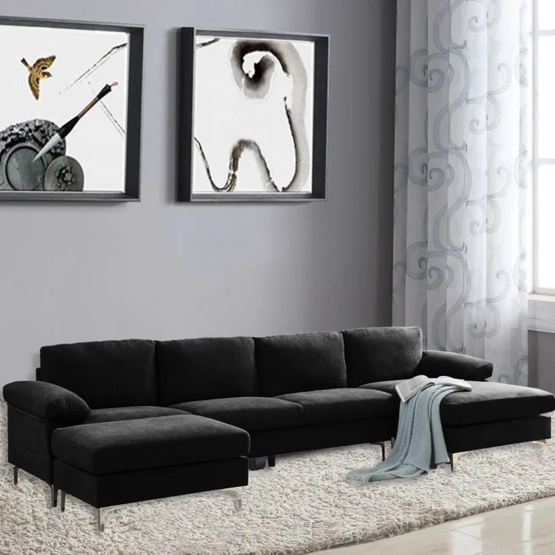 U Shape Sofa Set: Convertible Sectional Sofa Set