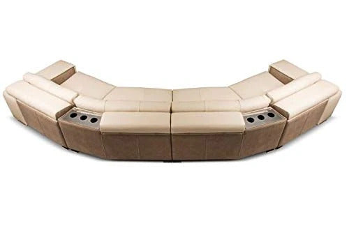 U Shape Sofa Set Kinley Curved Sofa Set (Beige)