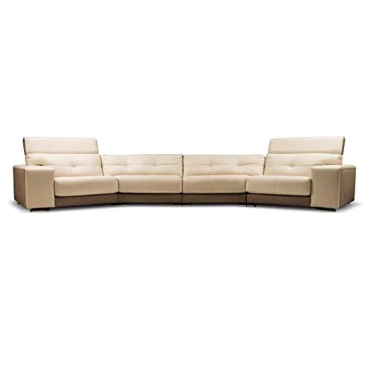 U Shape Sofa Set Kinley Curved Sofa Set (Beige)