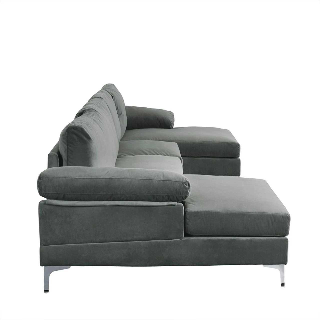 U Shape Sofa Set: Large Fabric U Shape Sofa Set
