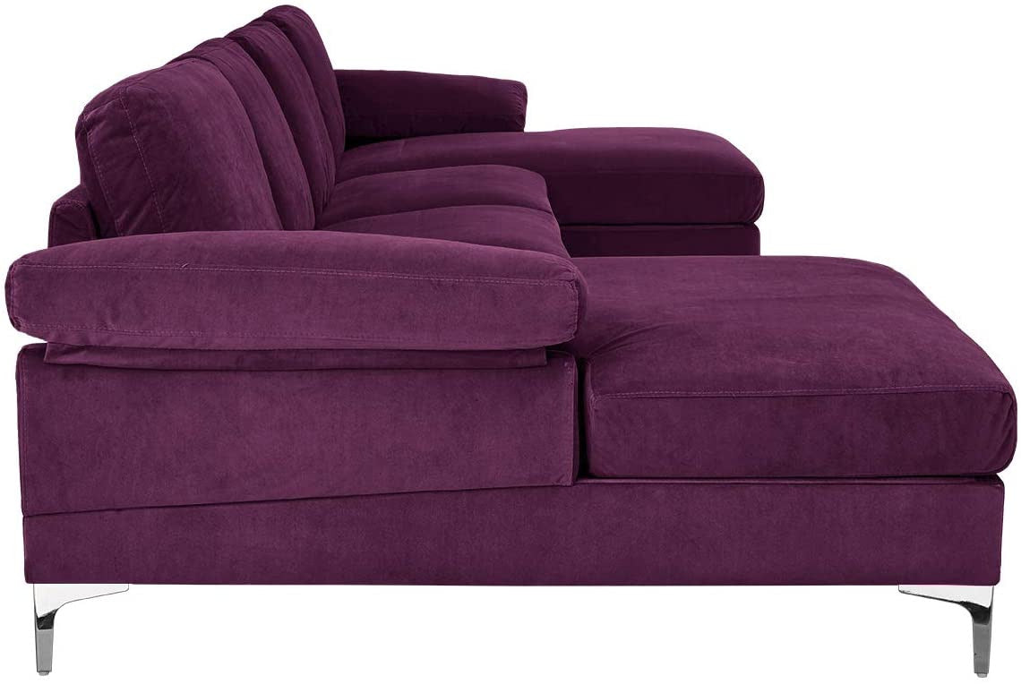 U Shape Sofa Set: Large Fabric U Shape Sofa Set