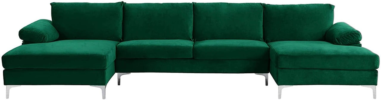 U Shape Sofa Set: Large Fabric U Shape Sofa Set