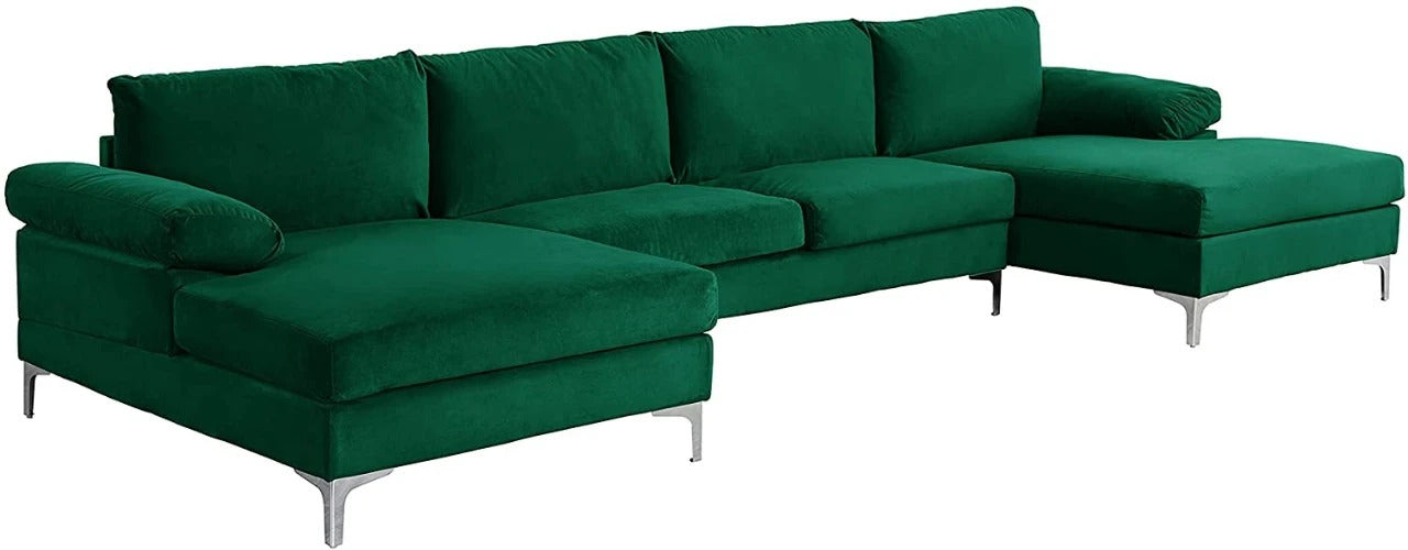 U Shape Sofa Set: Large Fabric U Shape Sofa Set