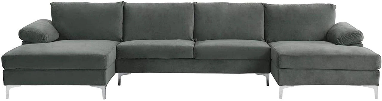 U Shape Sofa Set: Large Fabric U Shape Sofa Set