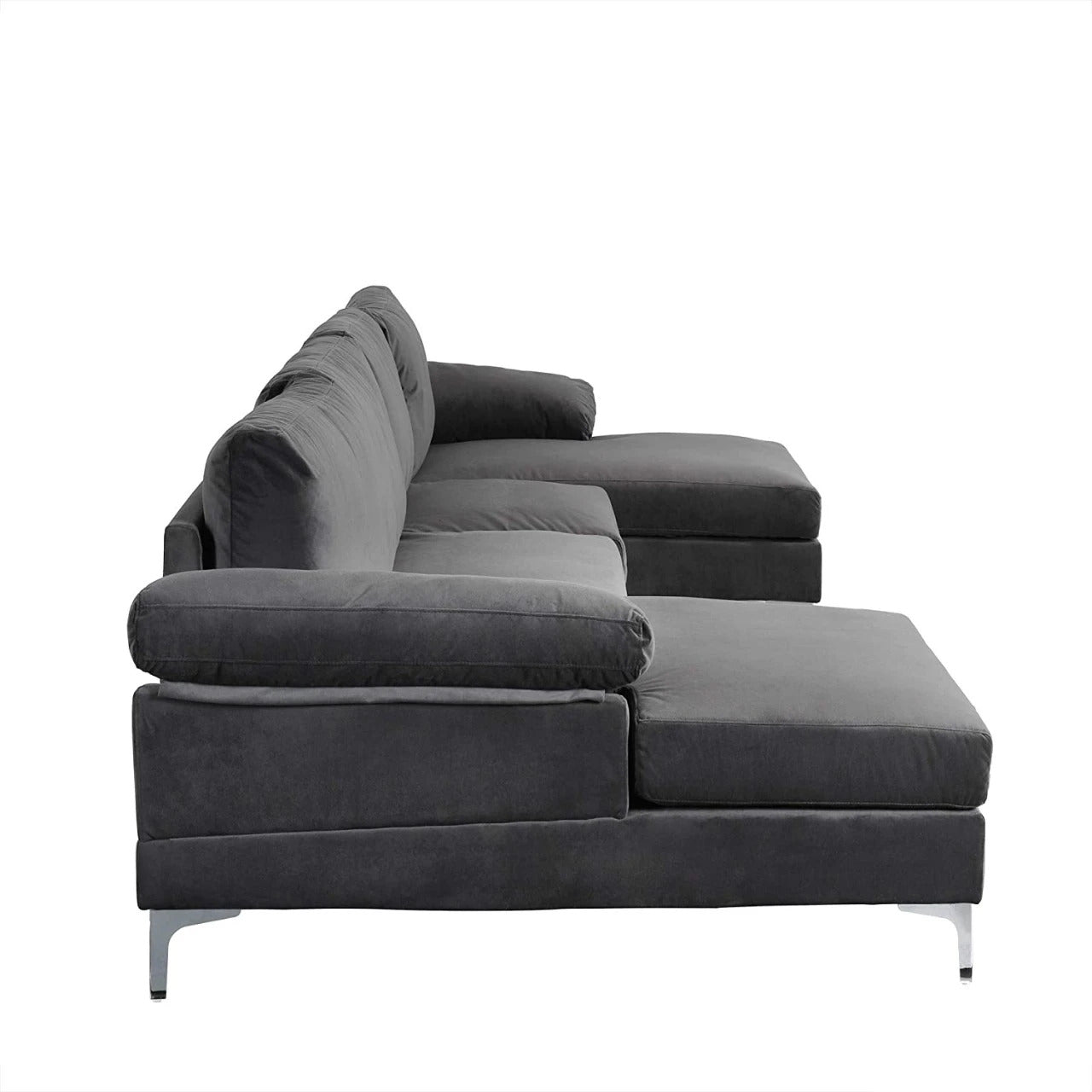 U Shape Sofa Set: Large Fabric U Shape Sofa Set