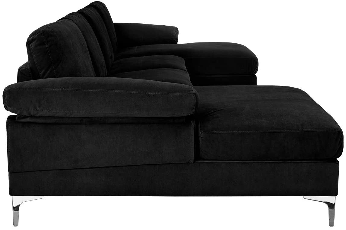 U Shape Sofa Set: Large Fabric U Shape Sofa Set