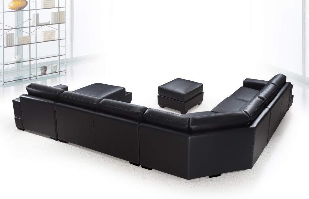 U Shape Sofa Set : Premium Furniture Leatherette Sectional Sofa Set Standard Size