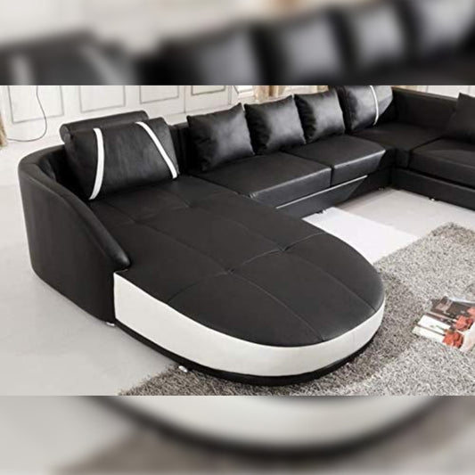 U Shape Sofa Set: Ultra Contemporary Sectional Sofa with Double Chaise