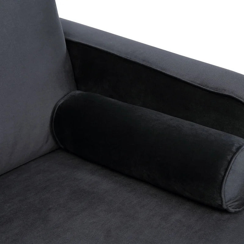 U Shape Sofa Set: Velvet Fabric Sectional Sofa Set