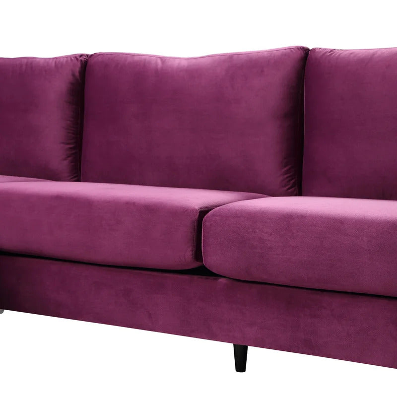 U Shape Sofa Set Velvet Upholstered Couch