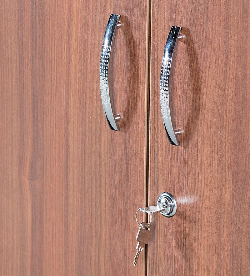 Wardrobe: Walnut Colour with Ultima Four Door Wardrobe With Mirror